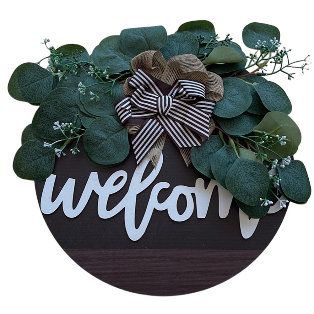 Final sale- 12 inches welcome sign #1 for home and business